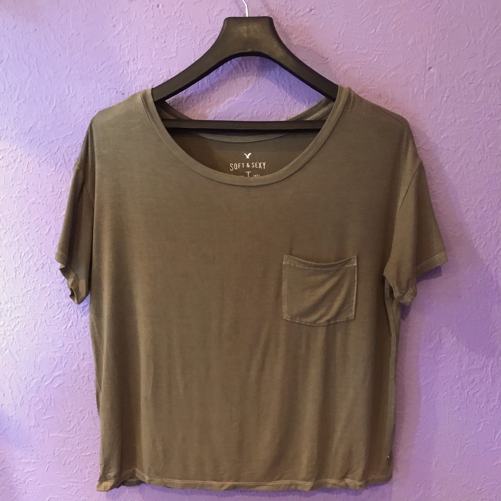 Flowy Green Cropped Blouse